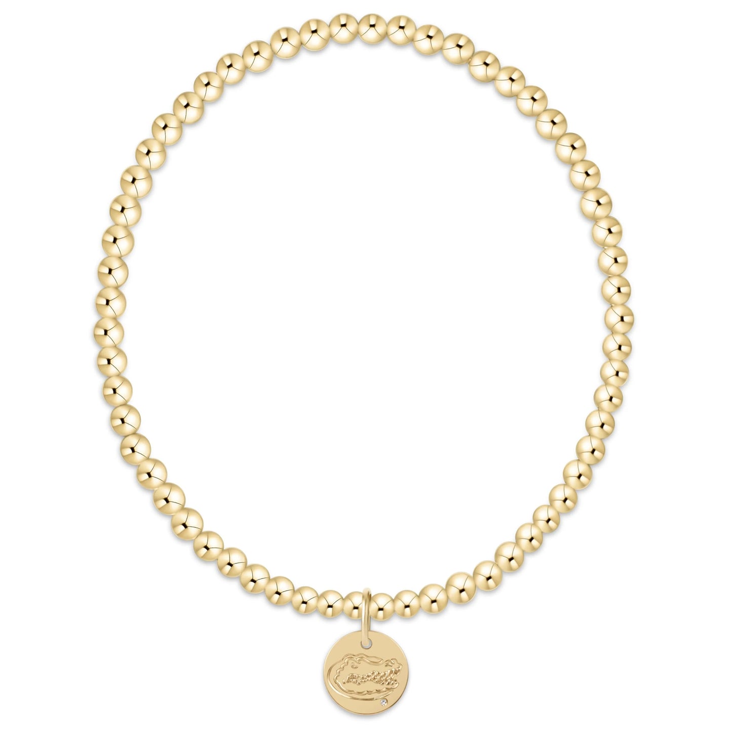 *New* Ecollegiate Classic Gold Bead Bracelet - University of Florida