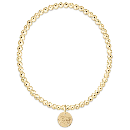 *New* Ecollegiate Classic Gold Bead Bracelet - University of Florida