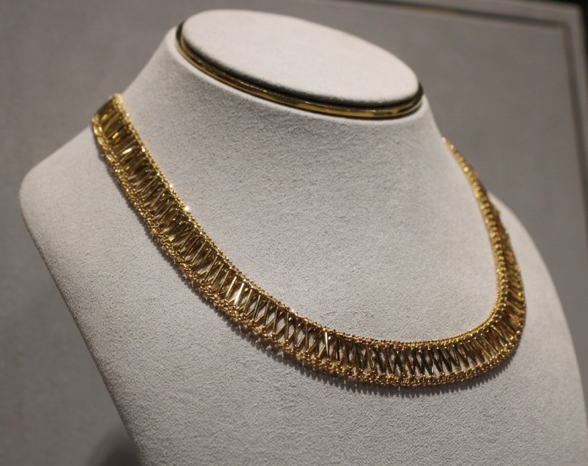 Estate 14k Lattice Necklace