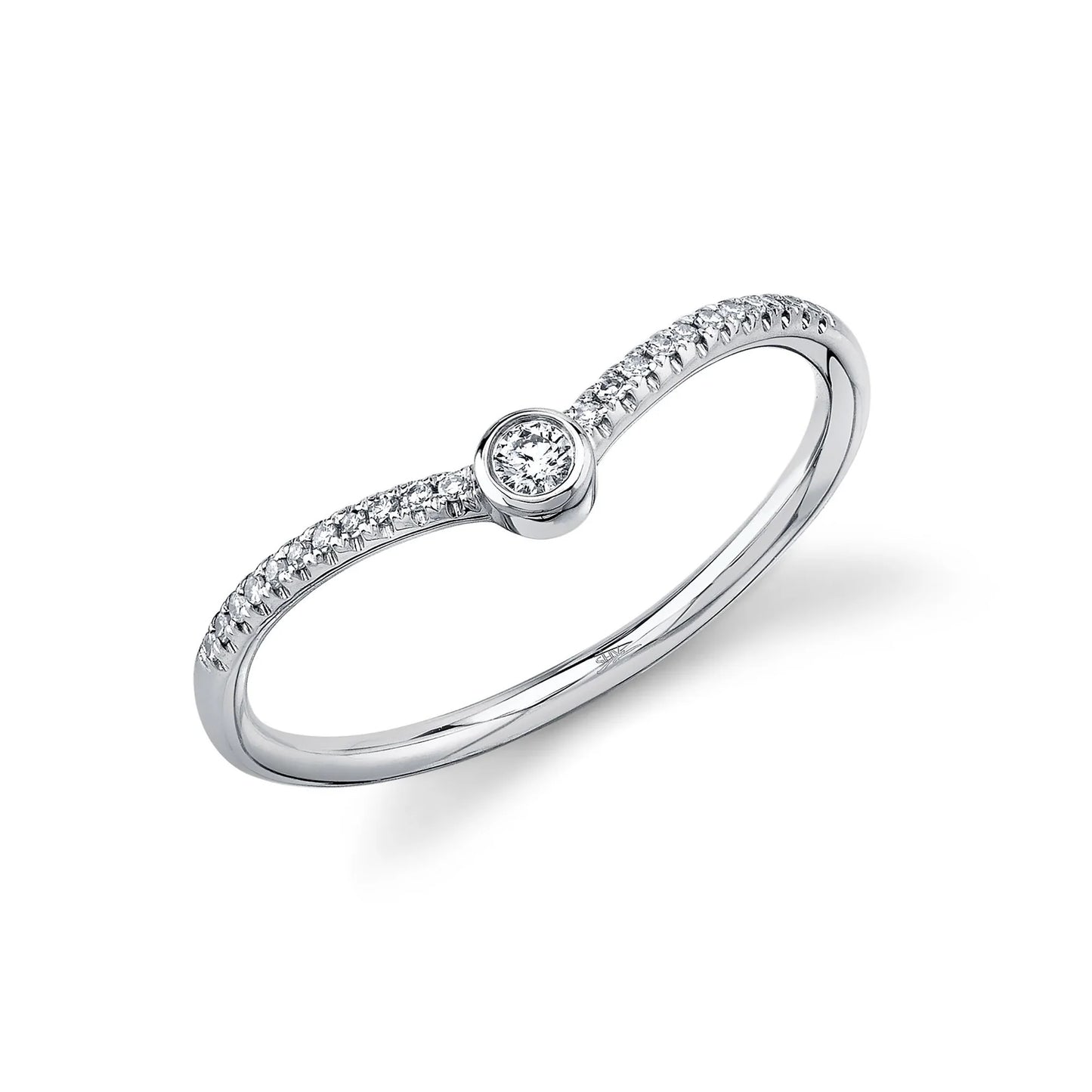 0.09CT Diamond Bezel Ring