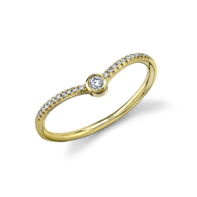 0.09CT Diamond Bezel Ring