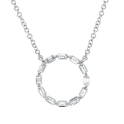 0.26 CT Diamond Baguette Necklace - The Village Jeweler
