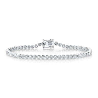 1.51 CT Diamond Bezel Tennis Bracelet - The Village Jeweler