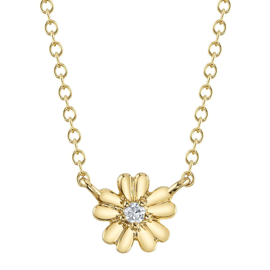 Diamond Flower Necklace