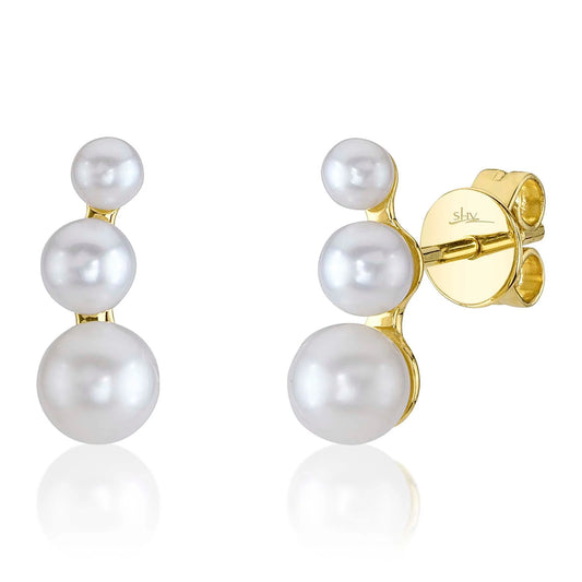 Cultured Pearl Stud Earrings