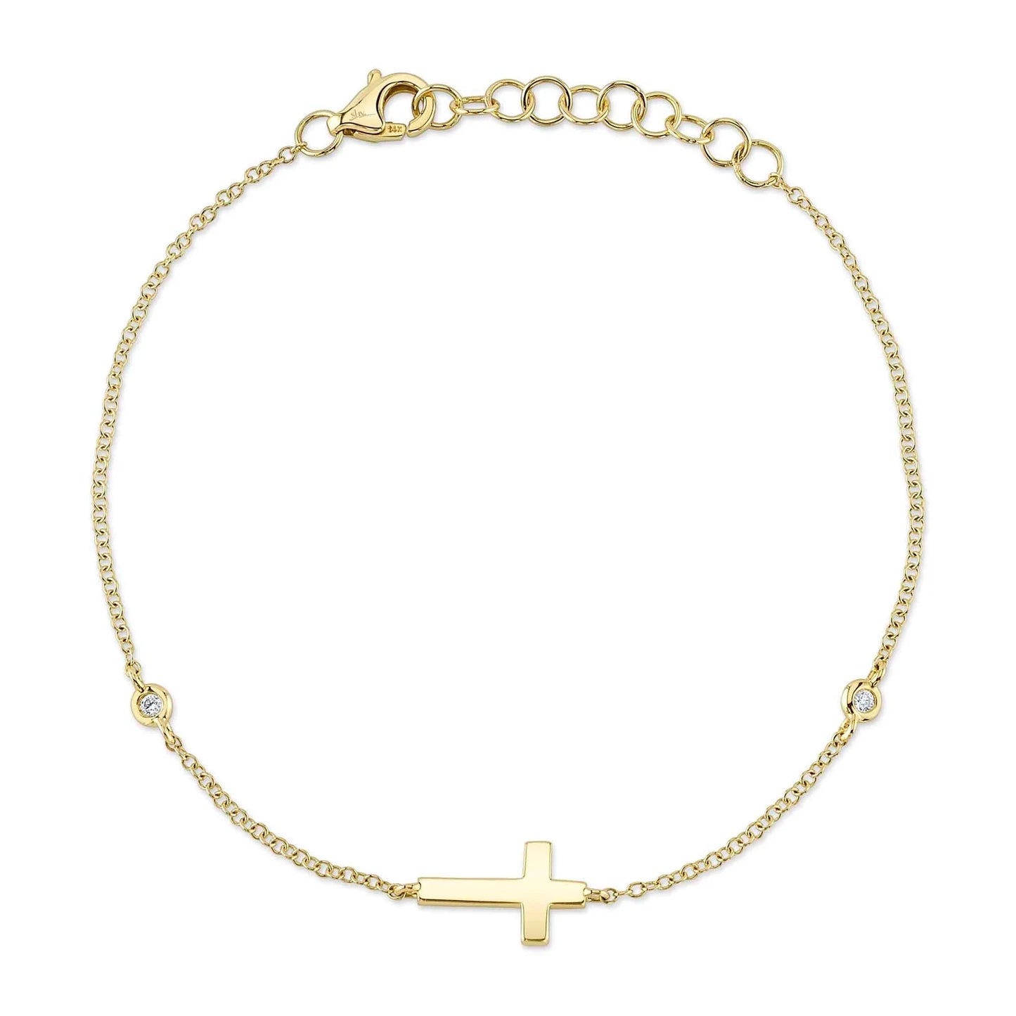 Diamond Cross Bracelet