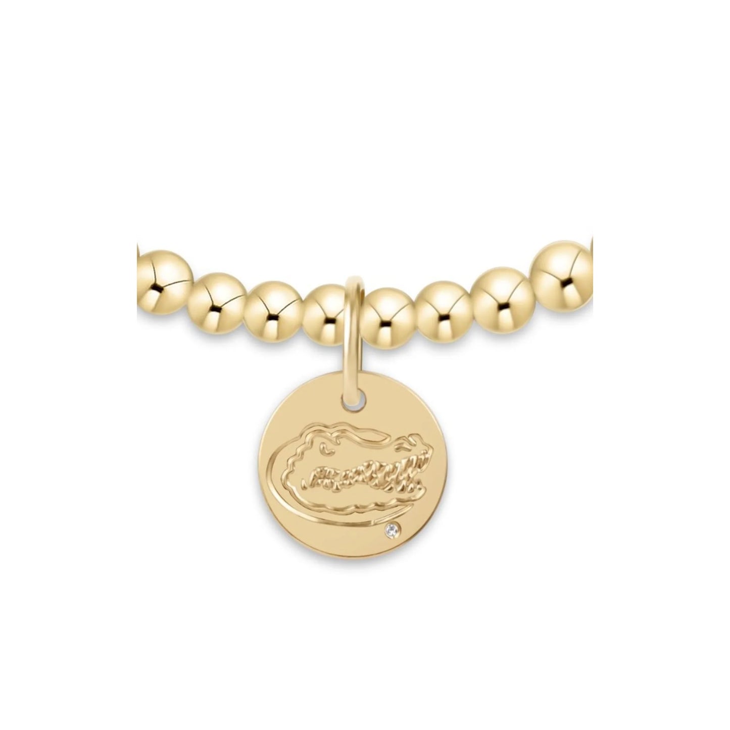 *New* Ecollegiate Classic Gold Bead Bracelet - University of Florida
