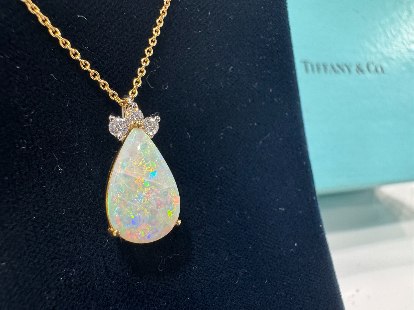 Tiffany & Co. Opal and Diamond Necklace 18k