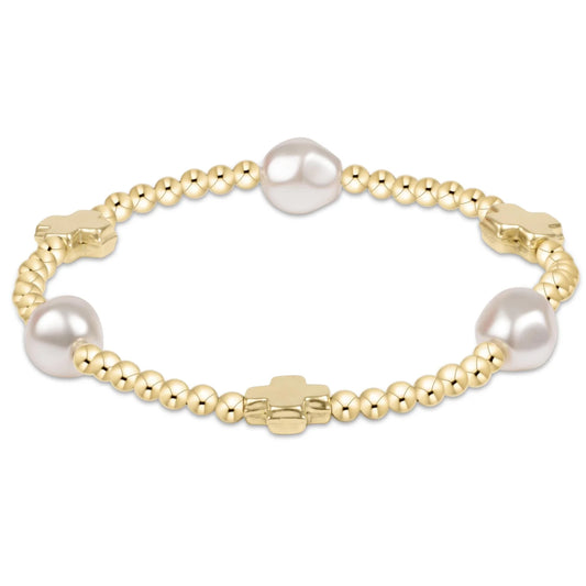 Signature Cross Admire Pearl Bead Bracelet