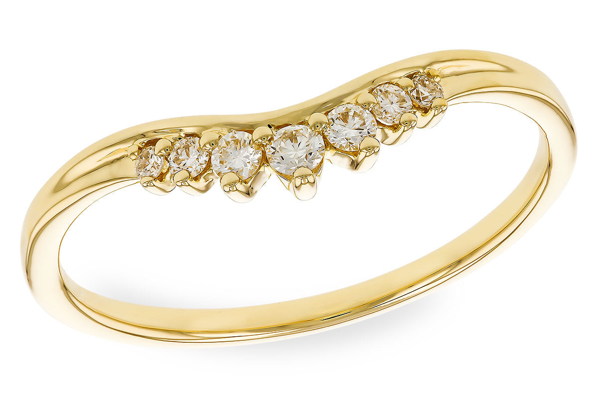 7 Stone Curved Diamond Band