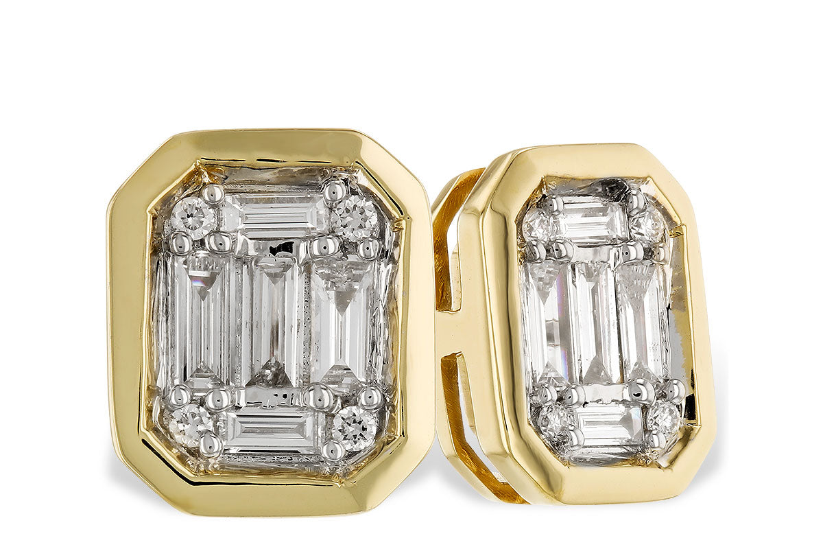 Baguette Diamond Studs