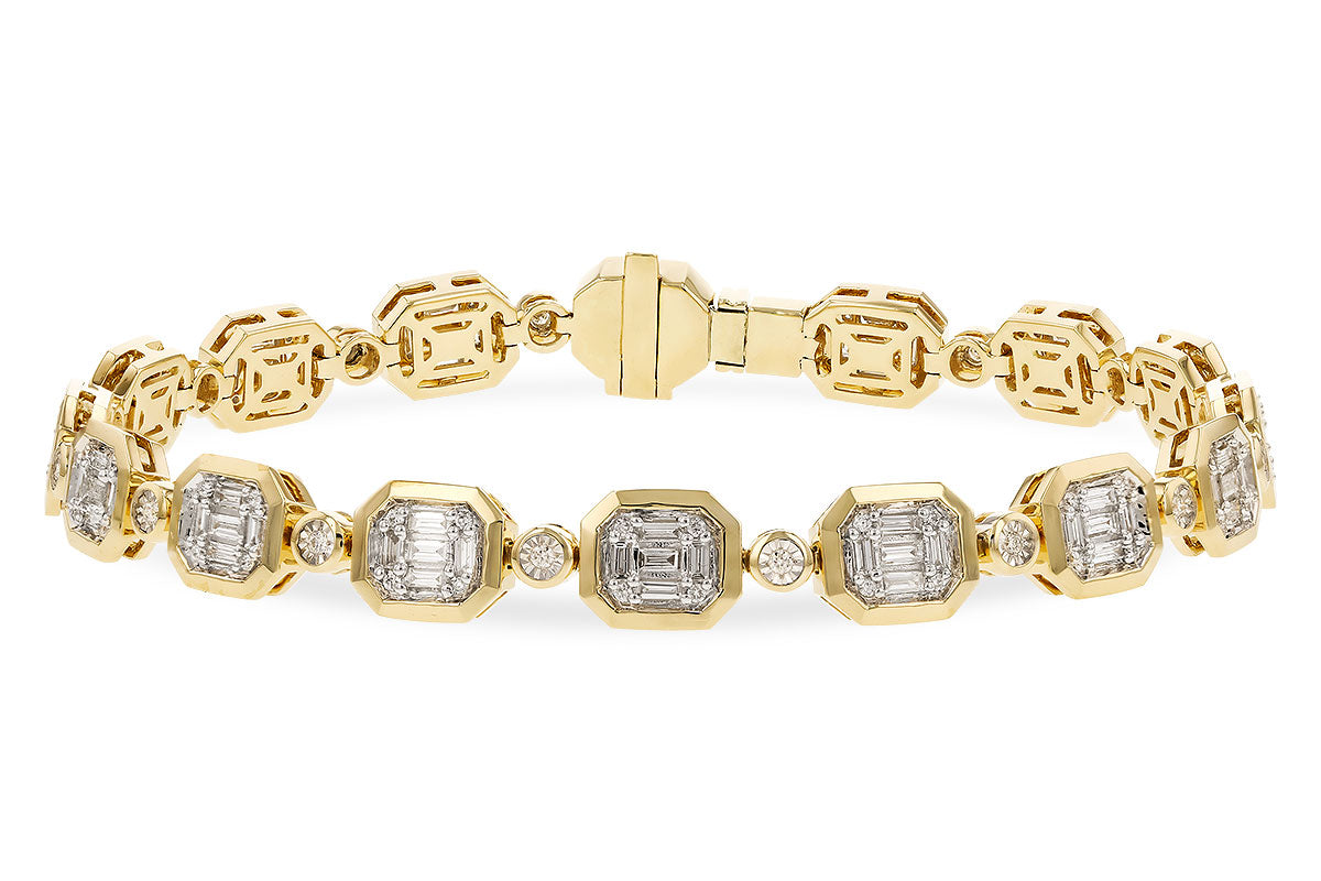 Bezel Set Baguette Diamond Bracelet