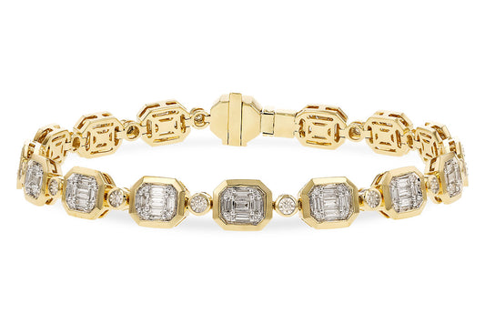 Bezel Set Baguette Diamond Bracelet