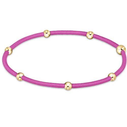 "E"ssentials Gold Filled Beaded Hair Ties - Color Options