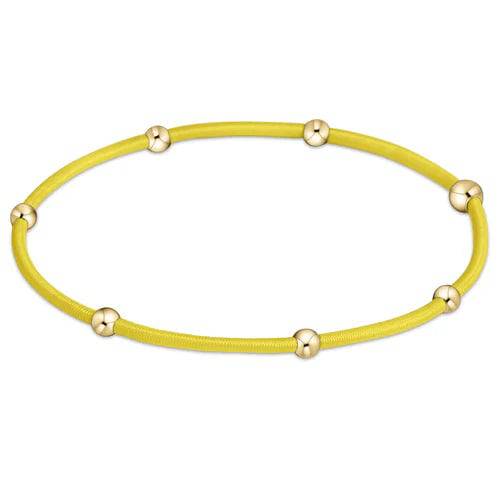 "E"ssentials Gold Filled Beaded Hair Ties - Color Options