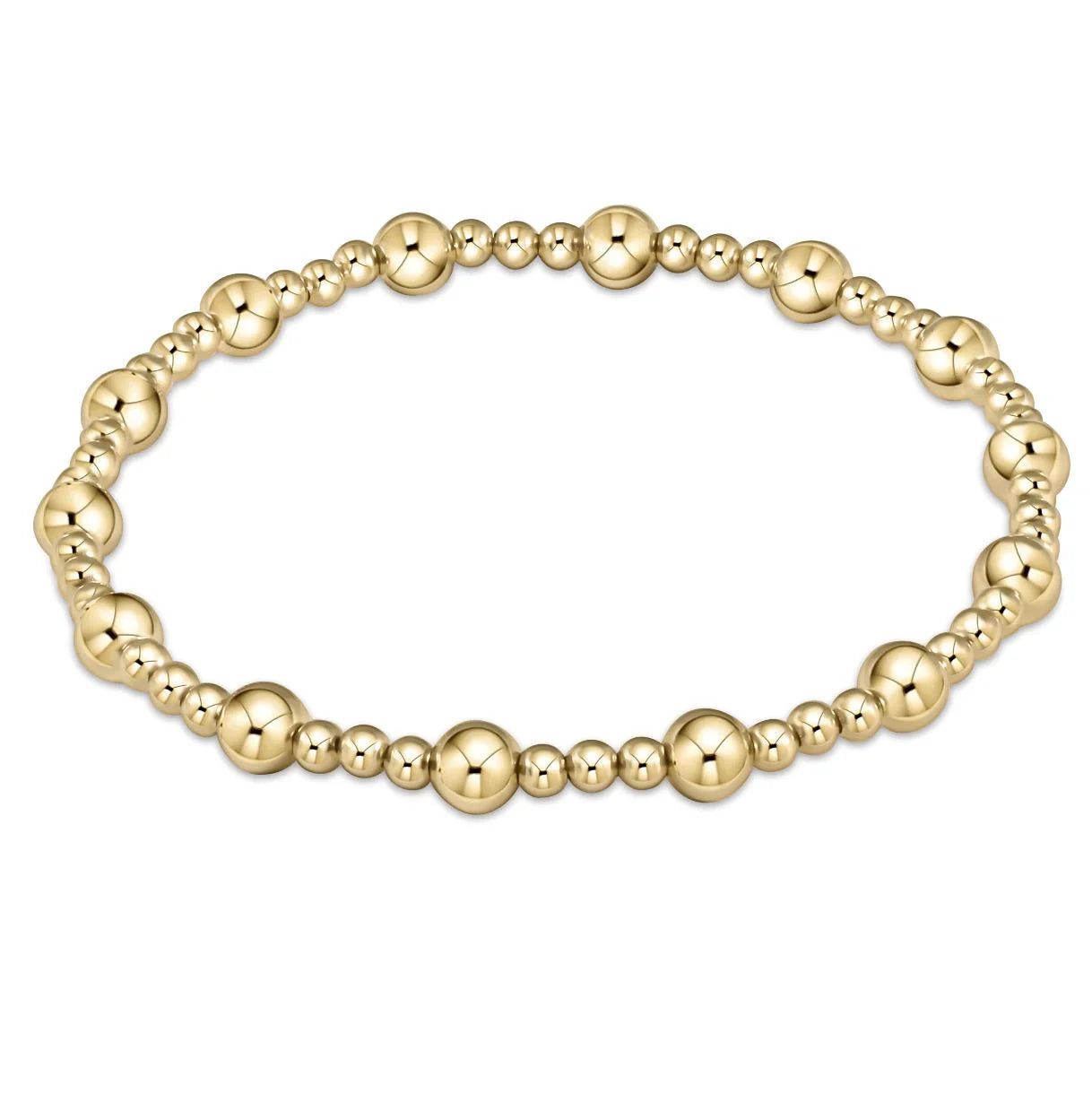 Classic Sincerity Bead Bracelet - Gold - Extended Length