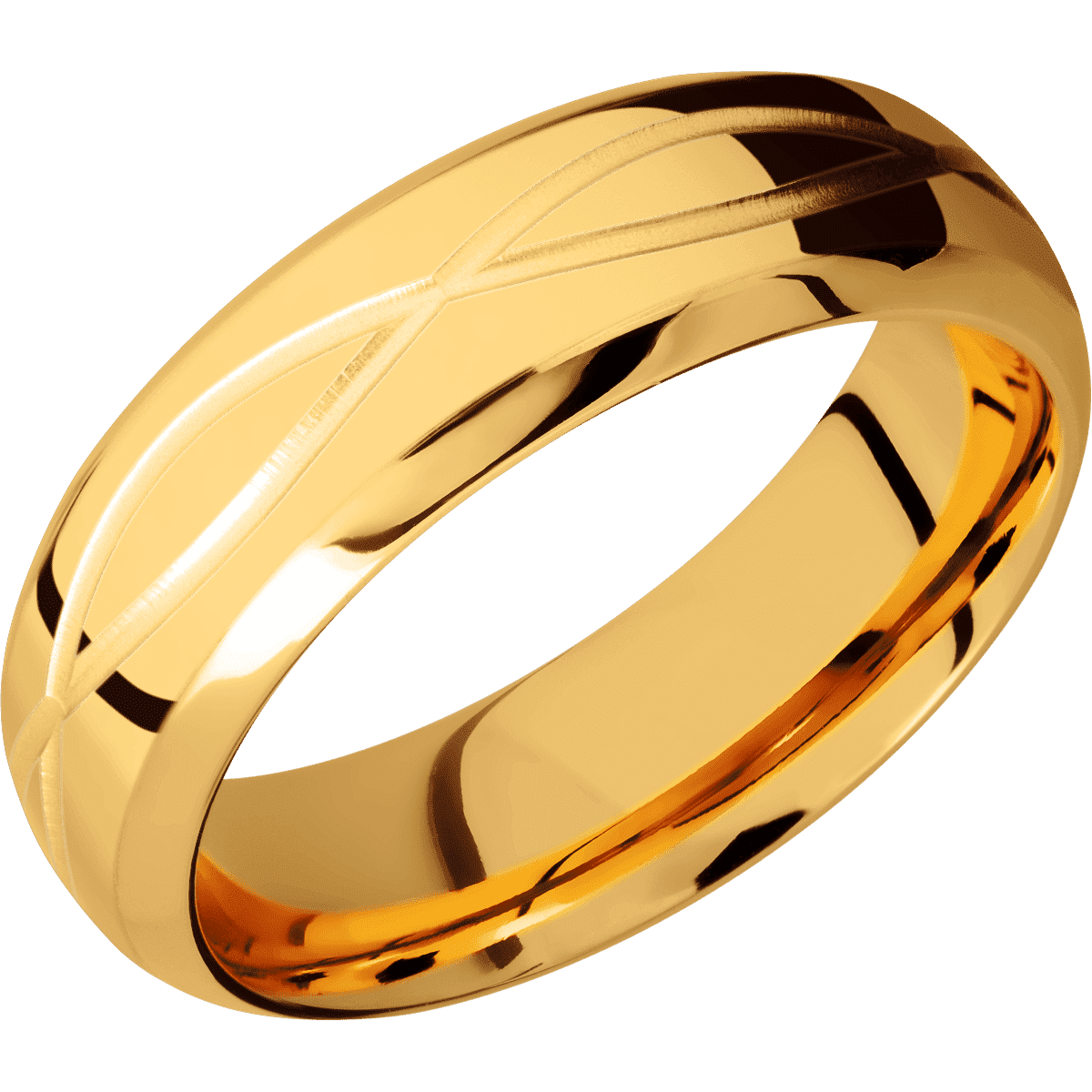 22K Yellow Gold + Polish , Polish Finish