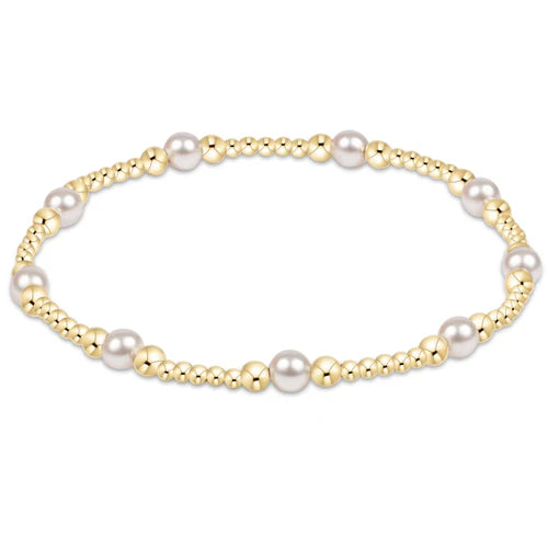 Classic Purpose Gold Bead and Pearl Bracelet