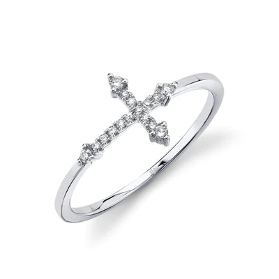 0.09CT Diamond Cross Ring - The Village Jeweler