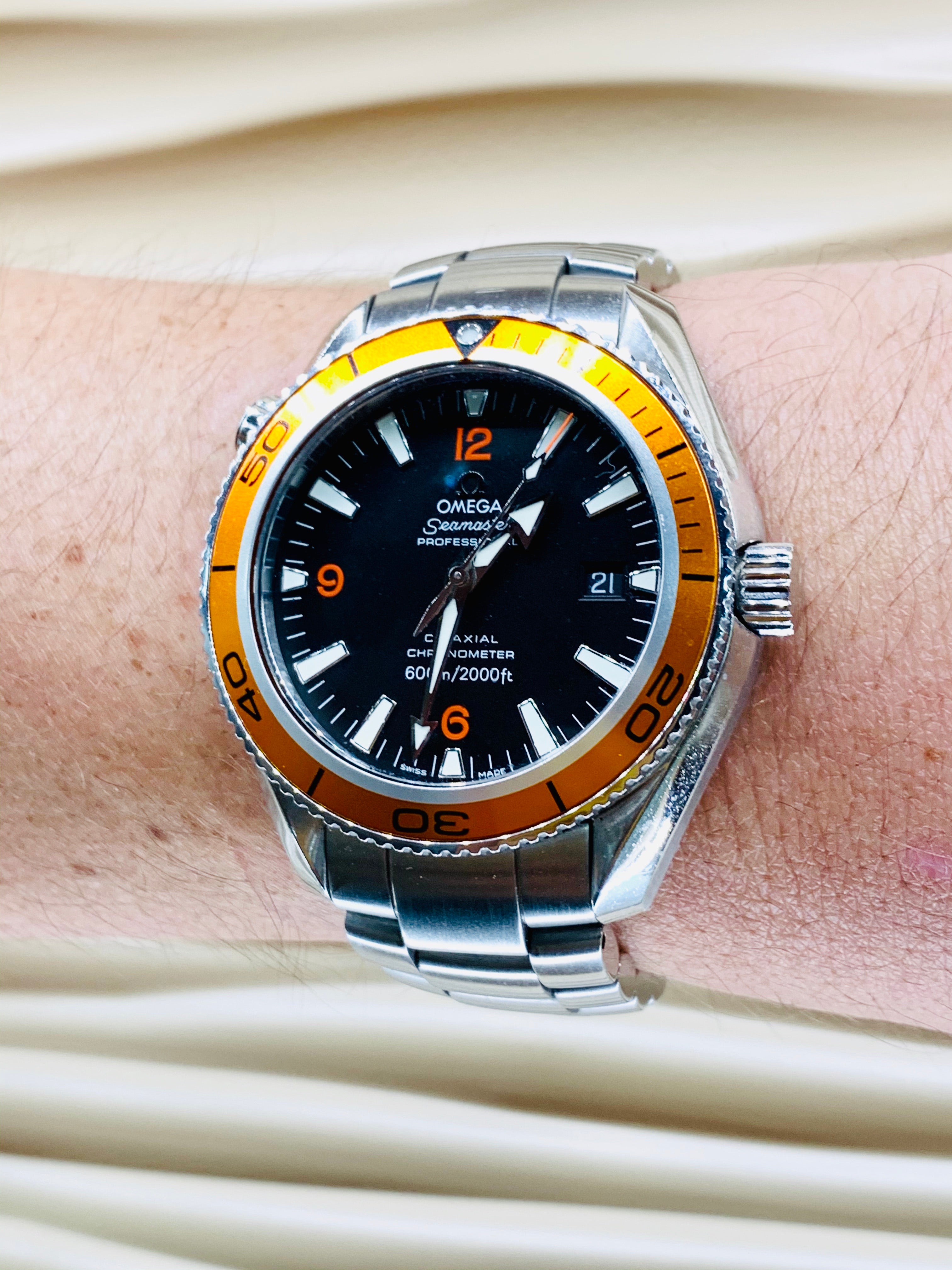 Omega hotsell orange bezel