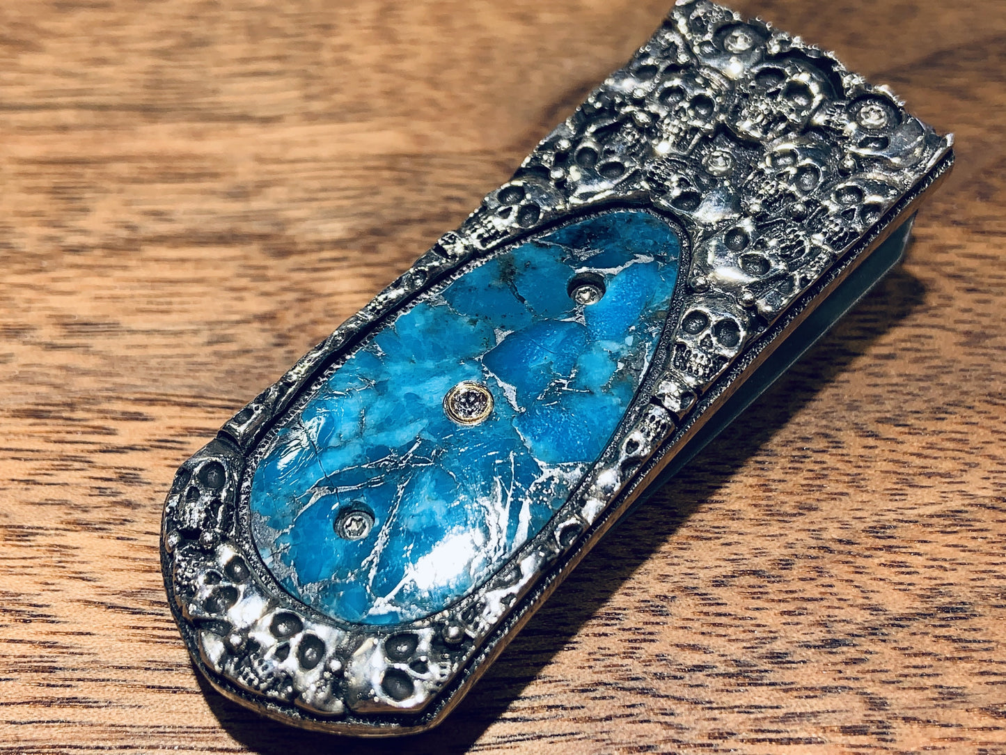 Hand-Carved Turquoise Money Clip - TVJGNV